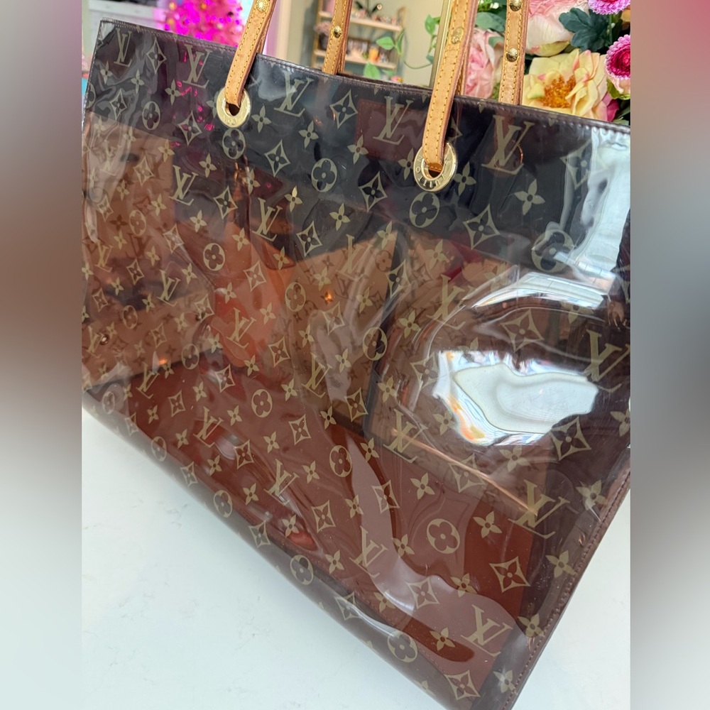 Louis Vuitton Translucent Monogram Ambre Cabas Cruise GM Clear Tote w/ LV Pouch - Picture 2 of 16